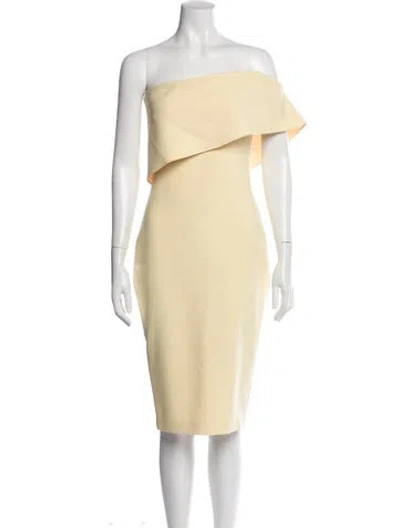 Pre-owned Likely Strapless Mini Dress In Yellow