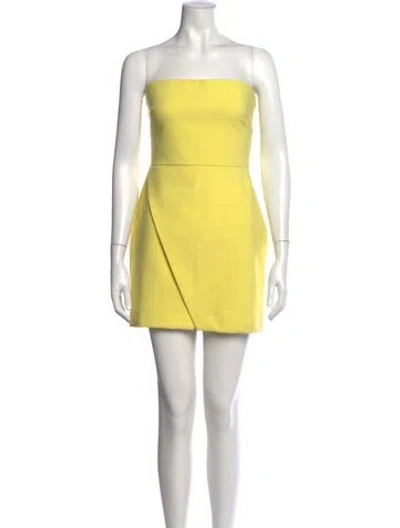 Pre-owned Likely Strapless Mini Dress In Yellow