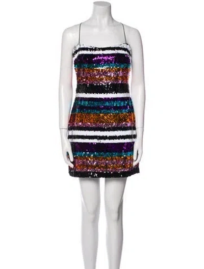 Pre-owned Likely Striped Mini Dress In Multi