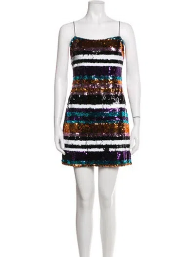 Pre-owned Likely Striped Mini Dress In Multicolor