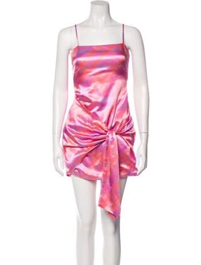 Pre-owned Likely Tie-dye Print Mini Dress In Pink