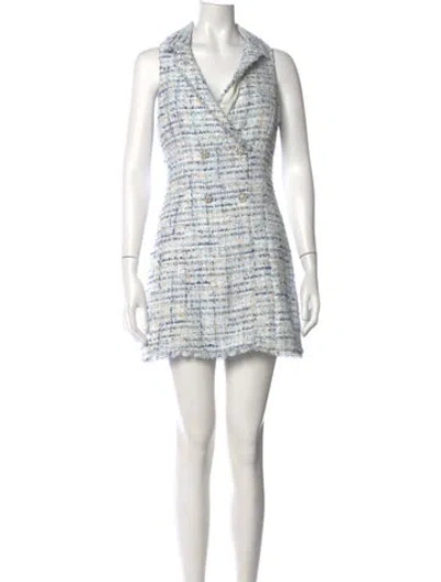 Pre-owned Likely Tweed Pattern Mini Dress