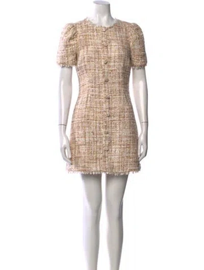Pre-owned Likely Tweed Pattern Mini Dress