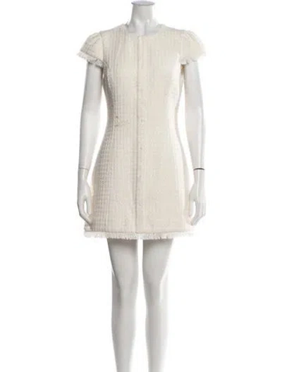 Pre-owned Likely Tweed Pattern Mini Dress In Neutrals