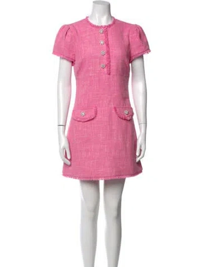 Pre-owned Likely Tweed Pattern Mini Dress W/ Tags In Pink
