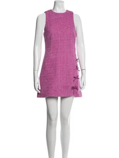 Pre-owned Likely Tweed Pattern Mini Dress W/ Tags In Purple