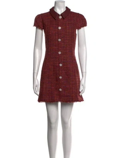 Pre-owned Likely Tweed Pattern Mini Dress W/ Tags In Red