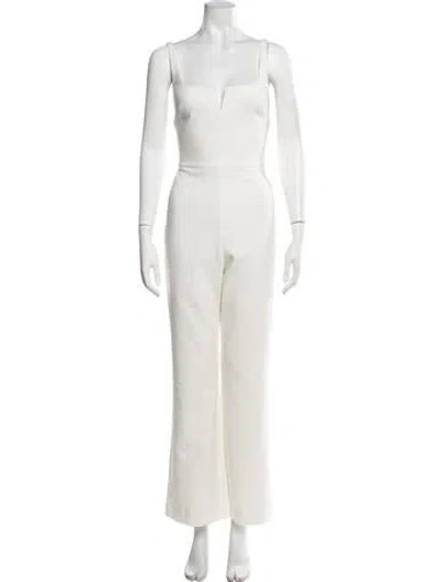 Pre-owned Likely V-neck Jumpsuit In White