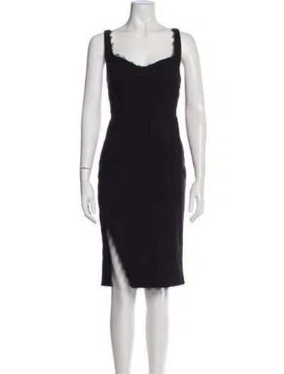 Pre-owned Likely V-neck Knee-length Dress In Gray