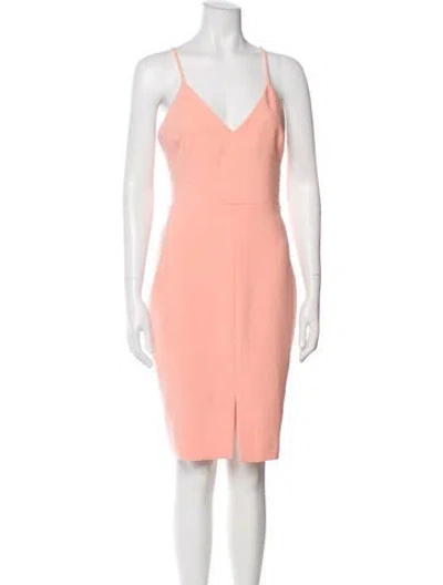 Pre-owned Likely V-neck Knee-length Dress In Pink