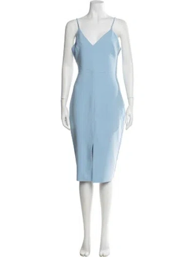 Pre-owned Likely V-neck Knee-length Dress W/ Tags In Blue