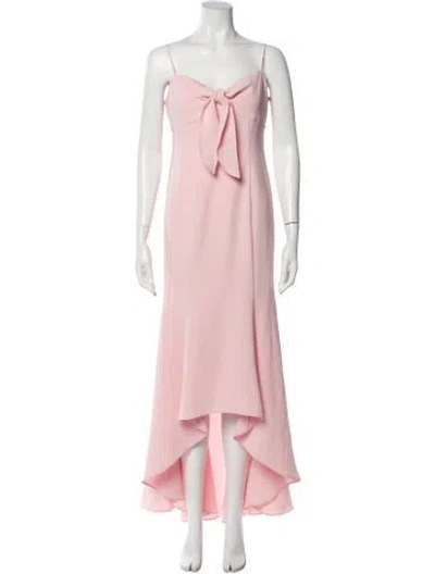 Pre-owned Likely V-neck Long Dress In Pink