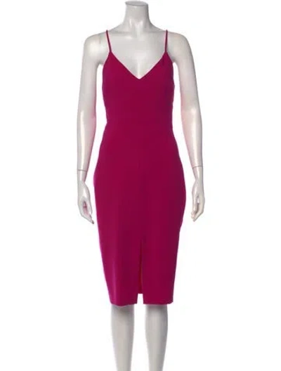 Pre-owned Likely V-neck Long Dress In Pink