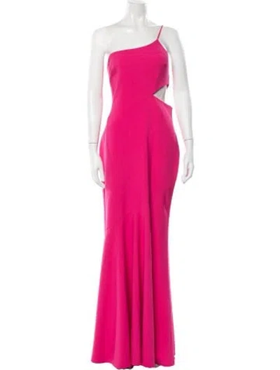 Pre-owned Likely V-neck Long Dress In Pink