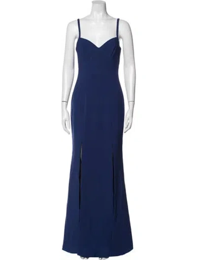 Pre-owned Likely V-neck Long Dress W/ Tags In Blue