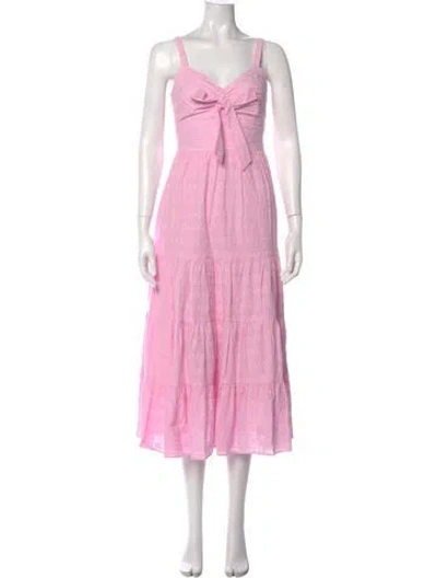 Pre-owned Likely V-neck Long Dress W/ Tags In Pink