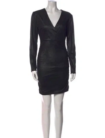 Pre-owned Likely V-neck Mini Dress In Black