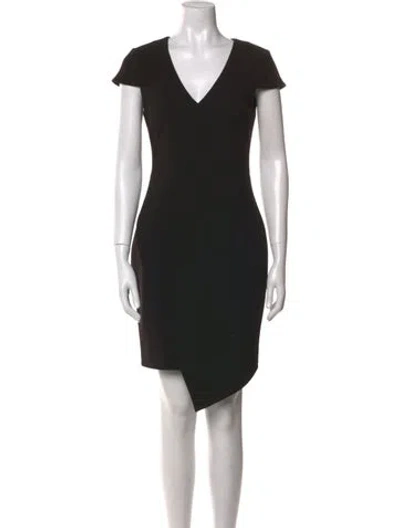 Pre-owned Likely V-neck Mini Dress In Black