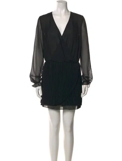 Pre-owned Likely V-neck Mini Dress In Black