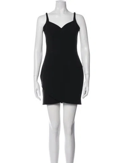 Pre-owned Likely V-neck Mini Dress In Black