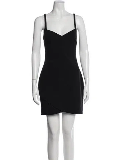 Pre-owned Likely V-neck Mini Dress In Black