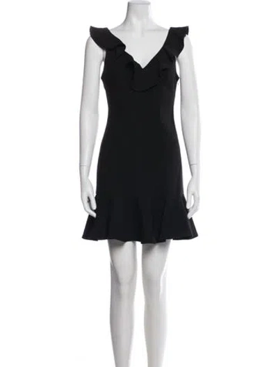Pre-owned Likely V-neck Mini Dress In Black