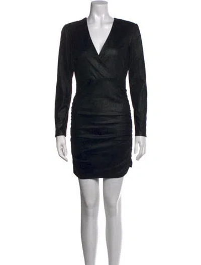 Pre-owned Likely V-neck Mini Dress In Black