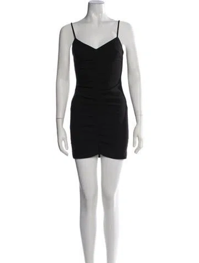 Pre-owned Likely V-neck Mini Dress In Black