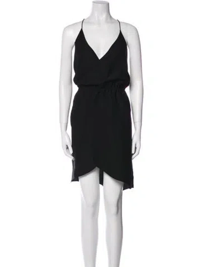 Pre-owned Likely V-neck Mini Dress In Brown