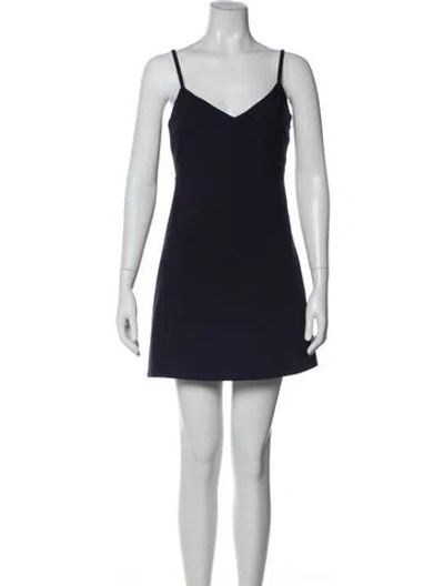 Pre-owned Likely V-neck Mini Dress In Gray