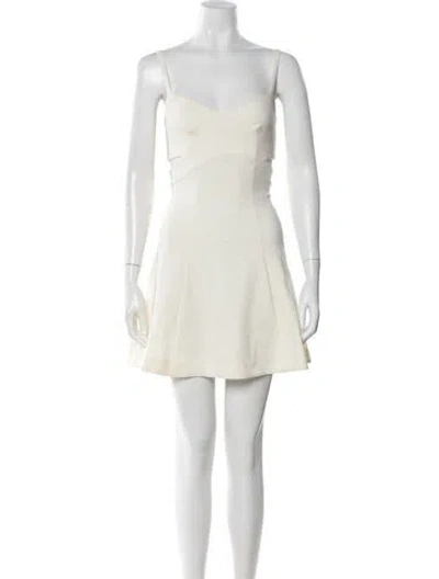 Pre-owned Likely V-neck Mini Dress In Neutral