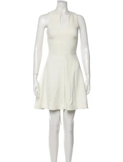 Pre-owned Likely V-neck Mini Dress In Neutral