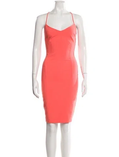 Pre-owned Likely V-neck Mini Dress In Orange