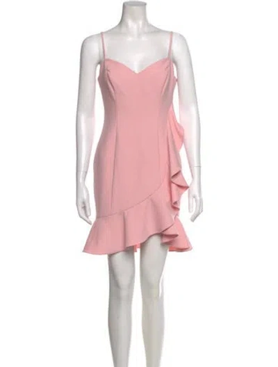 Pre-owned Likely V-neck Mini Dress In Pink