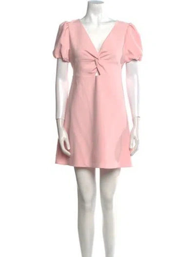 Pre-owned Likely V-neck Mini Dress In Pink