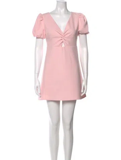 Pre-owned Likely V-neck Mini Dress In Pink