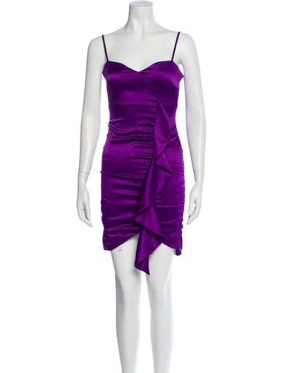 Pre-owned Likely V-neck Mini Dress In Purple