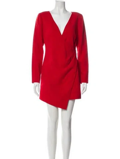 Pre-owned Likely V-neck Mini Dress In Red