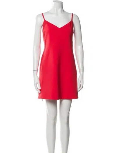 Pre-owned Likely V-neck Mini Dress In Red
