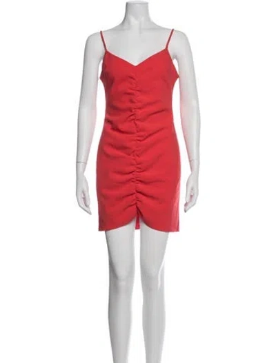 Pre-owned Likely V-neck Mini Dress In Red