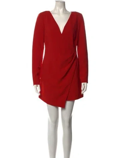 Pre-owned Likely V-neck Mini Dress In Red