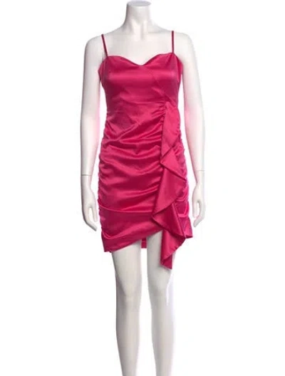 Pre-owned Likely V-neck Mini Dress W/ Tags In Pink
