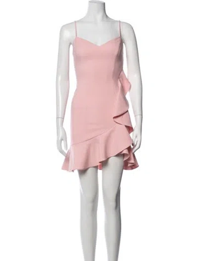 Pre-owned Likely V-neck Mini Dress W/ Tags In Pink