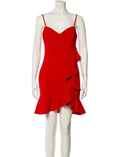 Pre-owned Likely V-neck Mini Dress W/ Tags In Red