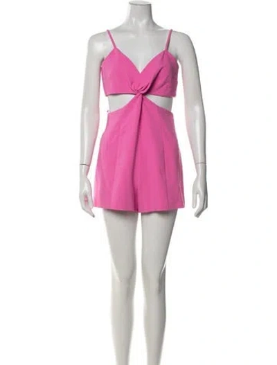 Pre-owned Likely V-neck Romper W/ Tags In Pink