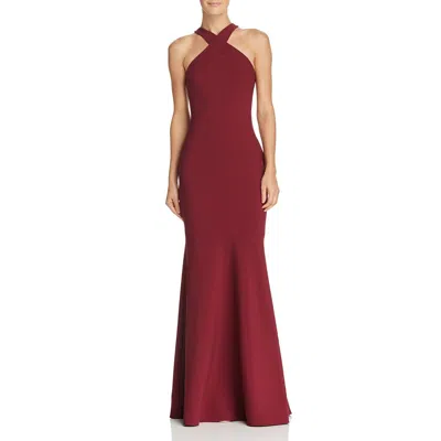Likely Willa Womens Crossover Mermaid Halter Dress In Red
