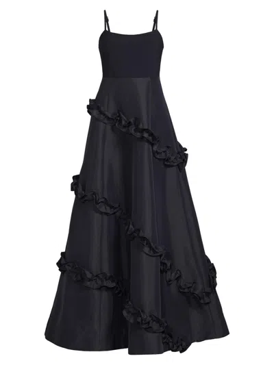 Likely Women's Arissa Ruffle-trim Ballgown In Black