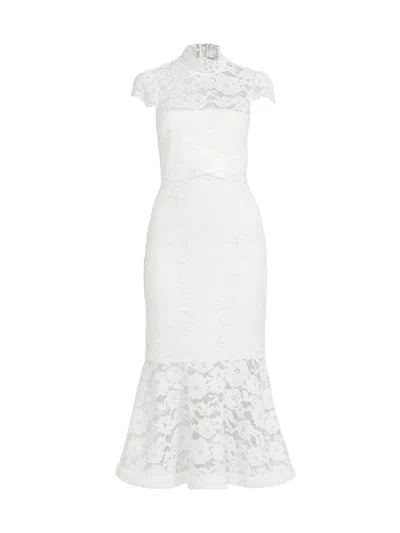Likely Women's Candella Cap-sleeve Lace Midi-dress In White