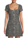 Likely Cira Embellished Tweed Minidress In Gray