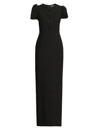 Likely Women's Drop 11 Griffen Crystal-embellished Rosette Gown In Black